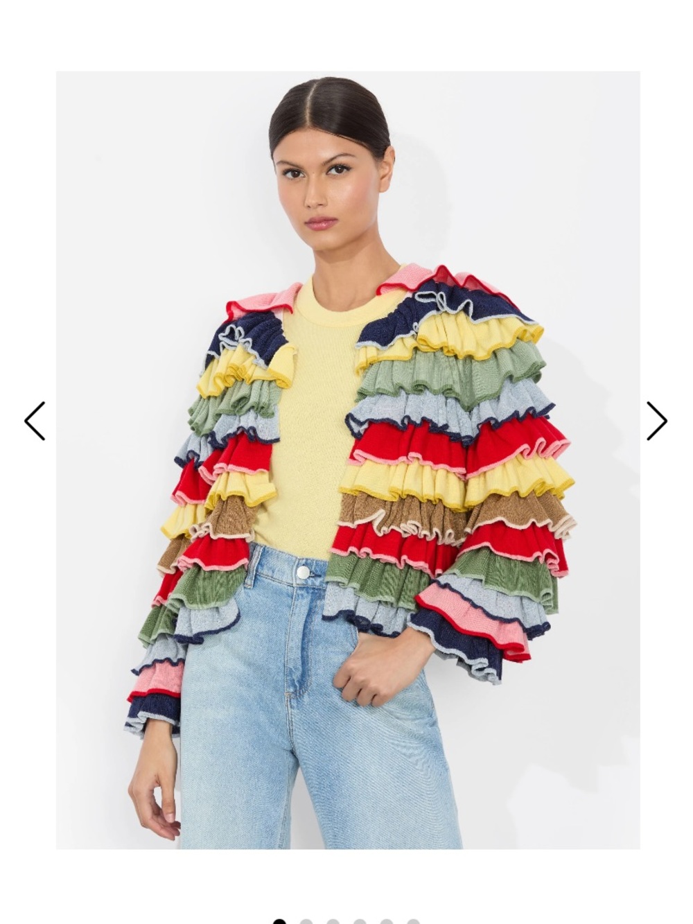 Alice + Olivia Fawn Ruffle Cardigan